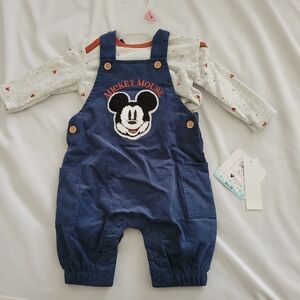 Disney Mickey Mouse Navy Overalls for Kids
